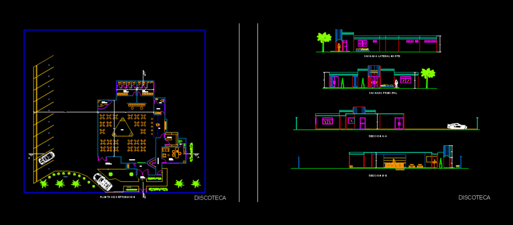 Discotheque Casona DWG Model for AutoCAD