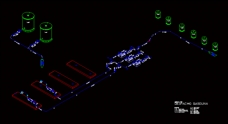 Dispatch Isometric Gasoline DWG Block for AutoCAD