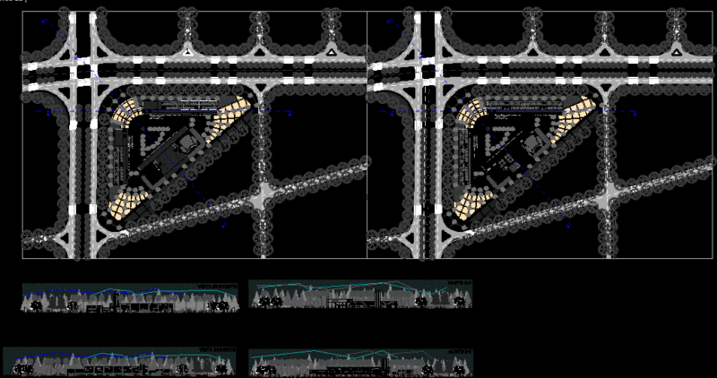 District Cultural Center, Theater, Santa Cruz, Bolivia DWG Block for AutoCAD