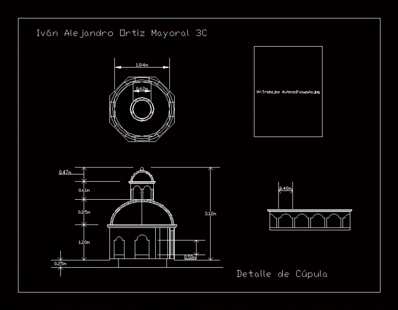 Dome 2D DWG Detail for AutoCAD