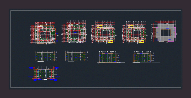 Dormitory Building DWG Section for AutoCAD