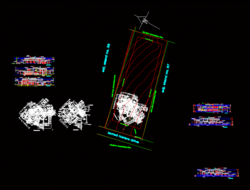 Double Story DWG Plan for AutoCAD