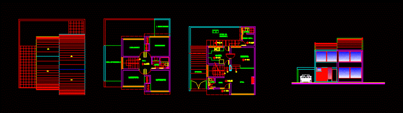 Draft A Duplex DWG Block for AutoCAD