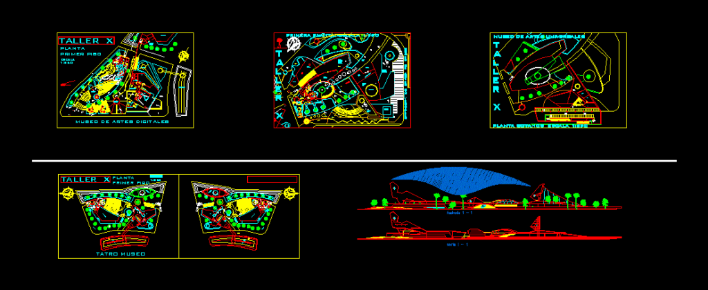 Draft A Museum DWG Section for AutoCAD