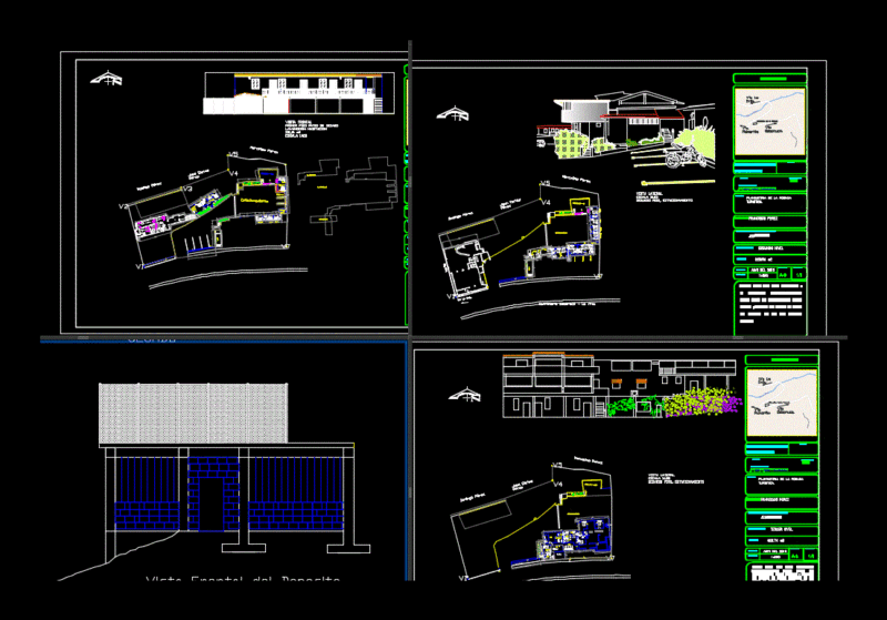 Rural Holiday Unit With Facades And Dimensions 2D DWG Design Section for AutoCAD