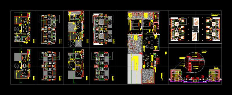 Draft Departments DWG Section for AutoCAD