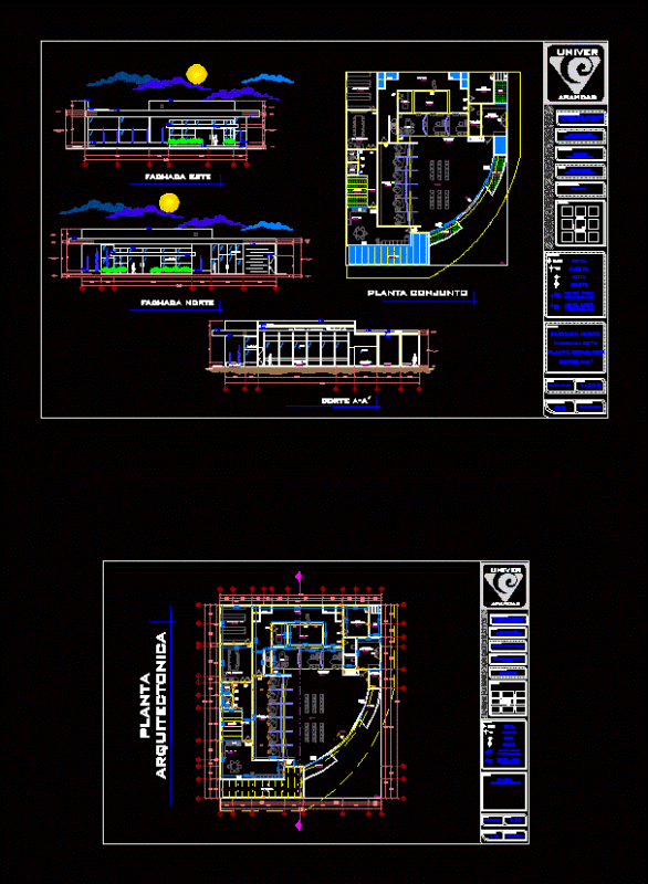 Draft Of A Bank DWG Block for AutoCAD