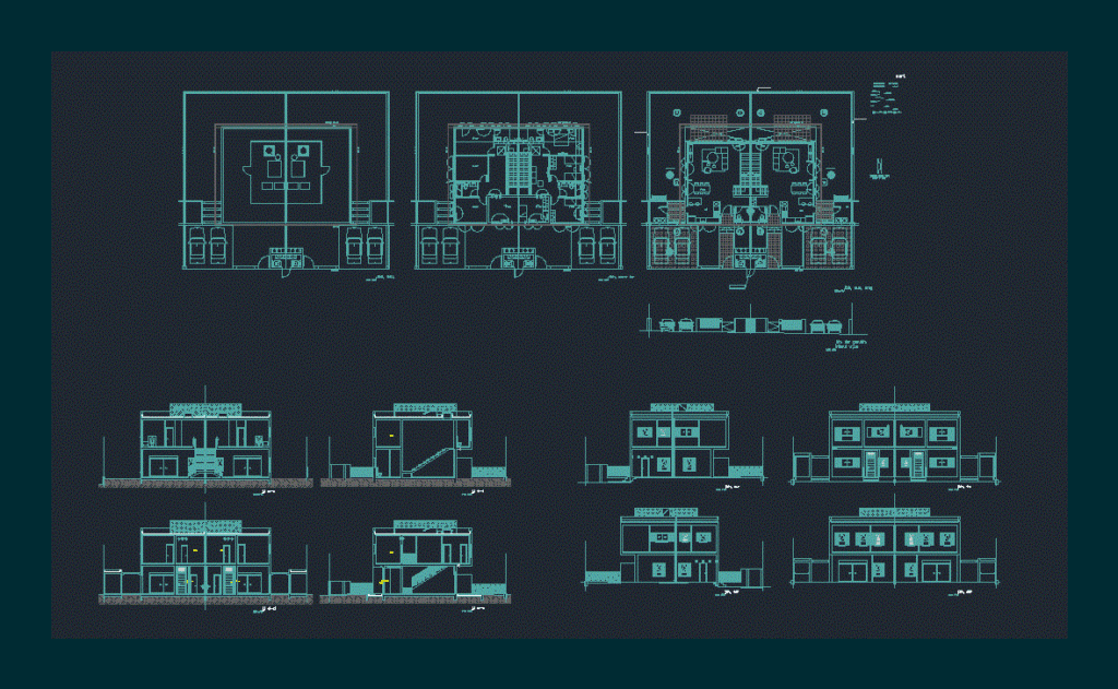 Dual – Penthouse DWG Section for AutoCAD