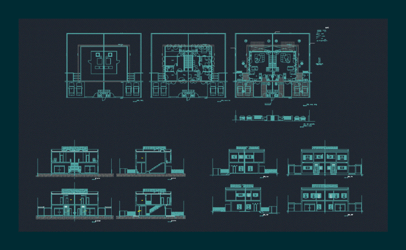 Dual – Penthouse DWG Section for AutoCAD