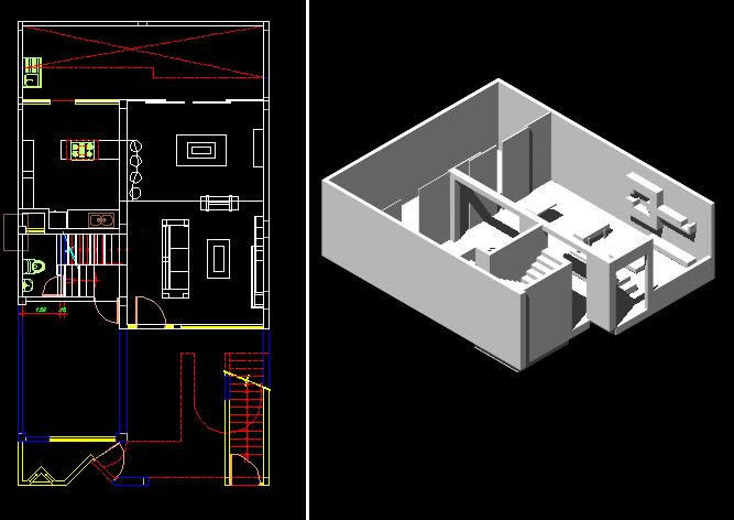 Duplex 3D DWG Model for AutoCAD • Designs CAD