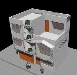 Duplex 3D DWG Model for AutoCAD