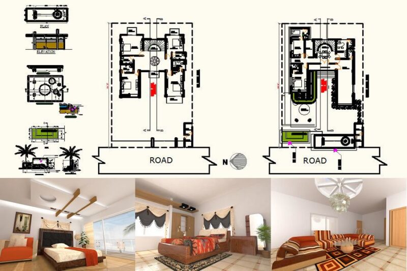 Duplex DWG Block for AutoCAD