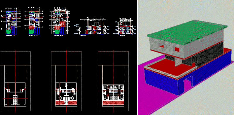 Duplex DWG Block for AutoCAD
