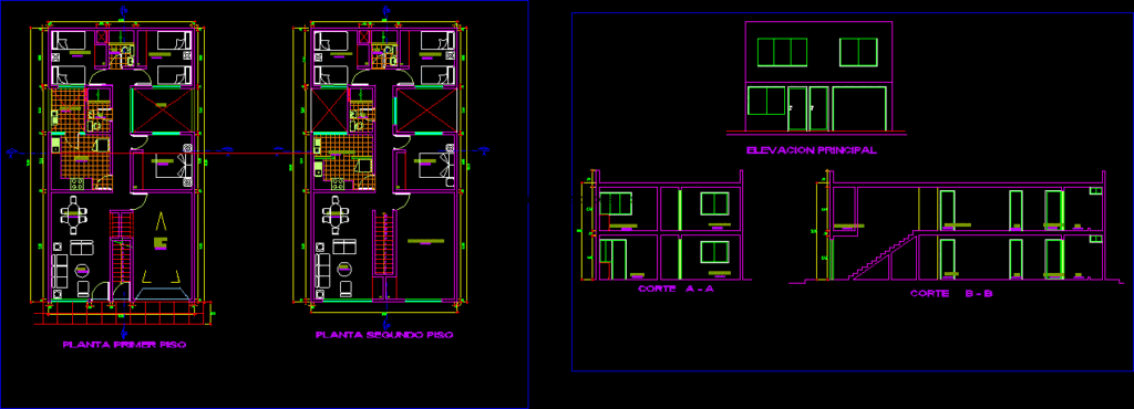Duplex DWG Detail for AutoCAD
