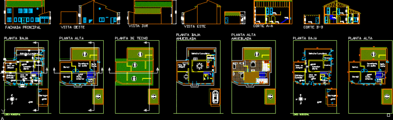 Duplex DWG Section for AutoCAD
