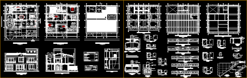 Duplex DWG Section for AutoCAD