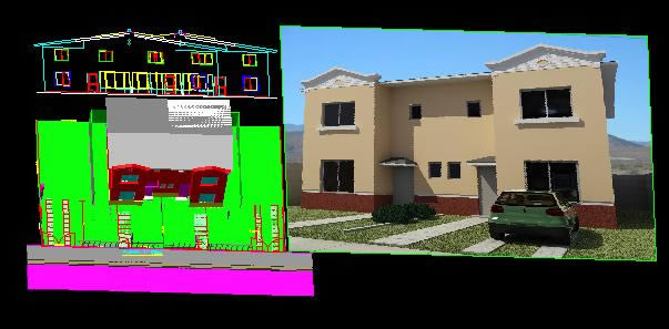 Duplex House – Antofagasta – Chile 3D DWG Model for AutoCAD