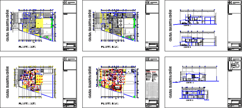 Duplex House – DWG Section for AutoCAD