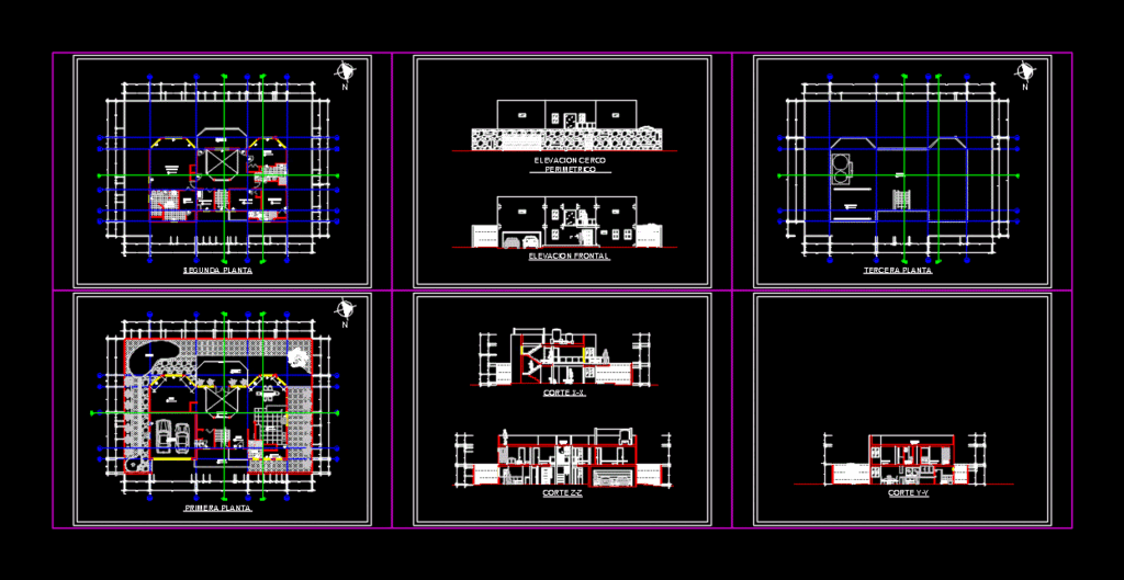 Duplex House DWG Block for AutoCAD
