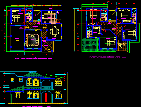Duplex House  DWG Elevation for AutoCAD  Designs CAD
