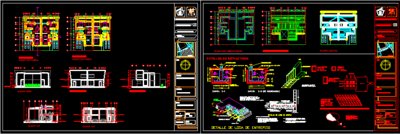 Duplex House DWG Section for AutoCAD