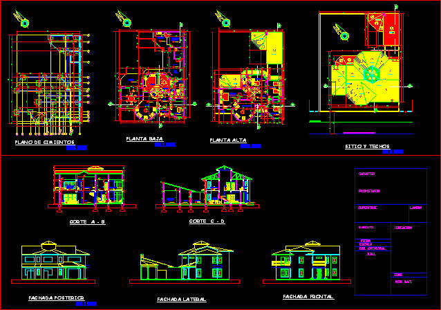 Duplex House DWG Section for AutoCAD • Designs CAD