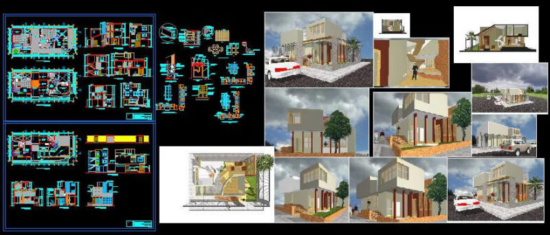 Duplex House DWG Section for AutoCAD