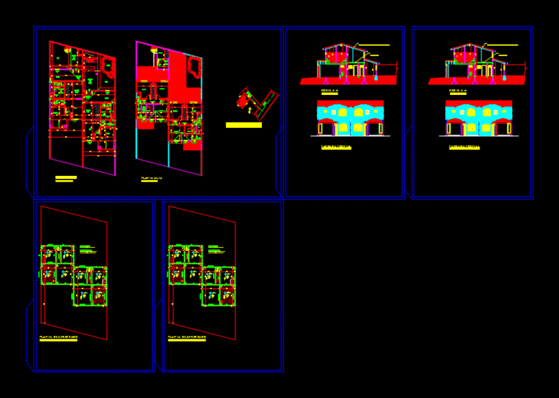 Duplex Housing DWG Block for AutoCAD