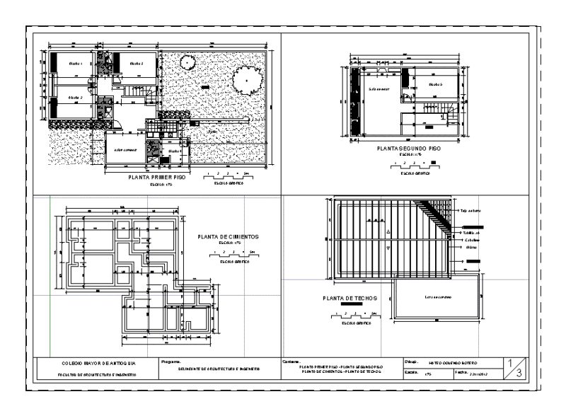 Duplex Housing Project DWG Full Project for AutoCAD