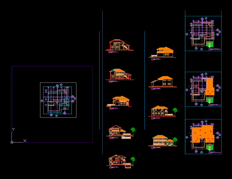 Duplex Villa 3D DWG Plan for AutoCAD