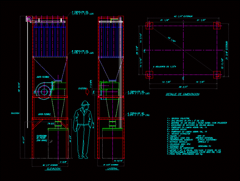Dust Collector DWG Block for AutoCAD
