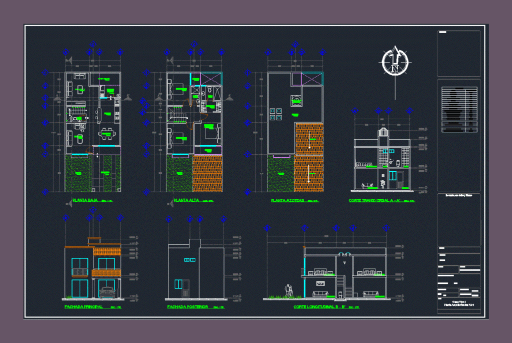 Dwelling DWG Block for AutoCAD