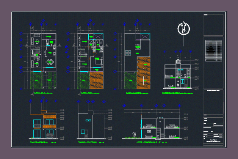 Dwelling DWG Block for AutoCAD