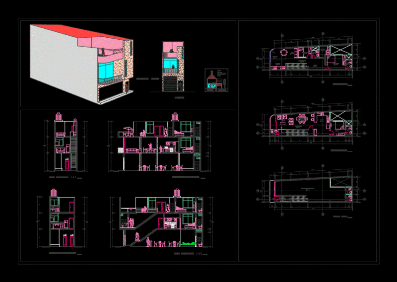 Dwelling House 2D DWG Block for AutoCAD