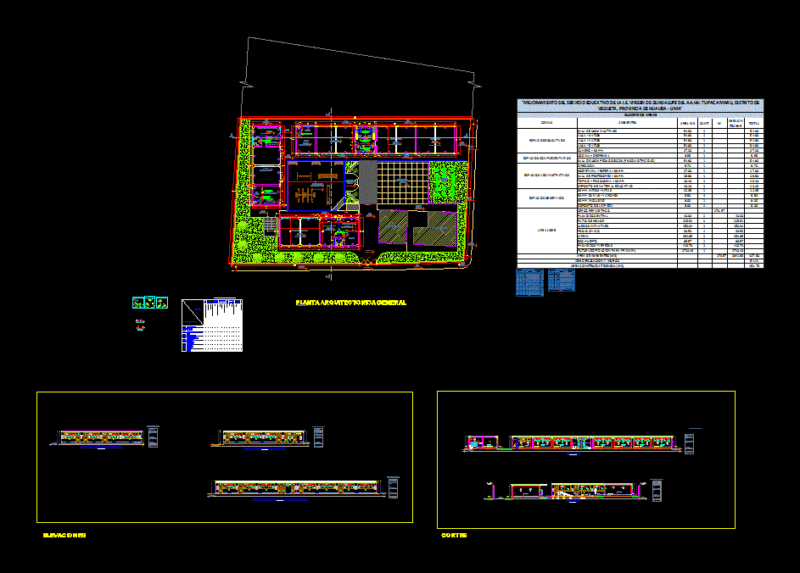 Early College DWG Section for AutoCAD