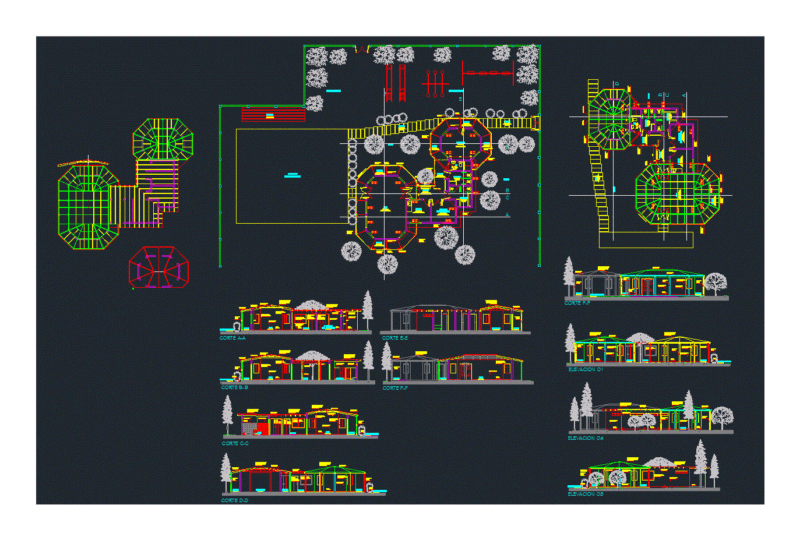 Early Education Center DWG Block for AutoCAD
