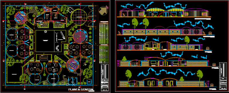 Earlyer Educational Center DWG Section for AutoCAD