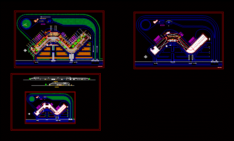 Earth Terminal DWG Plan for AutoCAD