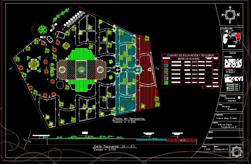 Earthworks Plane DWG Block for AutoCAD