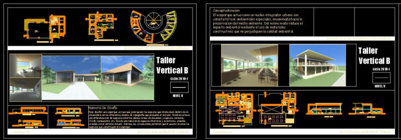 Eco Park DWG Block for AutoCAD