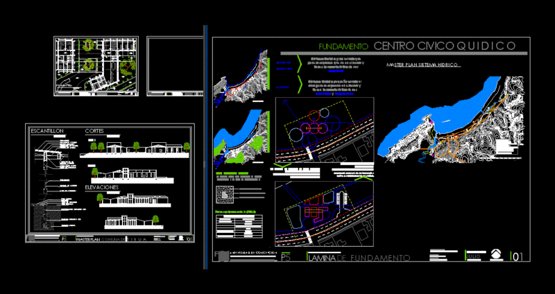 Ecological Civic Center DWG Block for AutoCAD