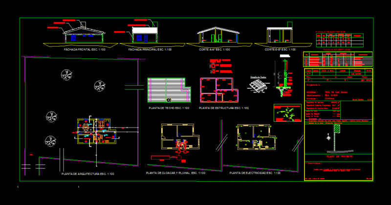 Economic House DWG Section for AutoCAD