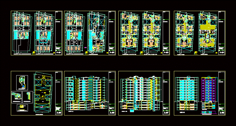 Edificio De 8 Pisos DWG Section for AutoCAD