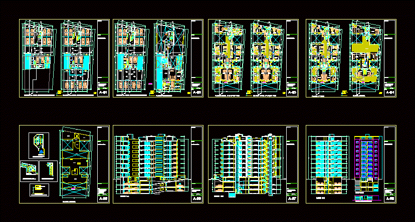 Fachadas de edificios de 4 pisos