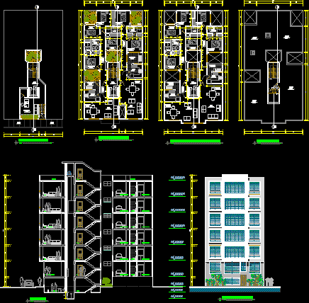 Edificio De Departamentos DWG Block for AutoCAD • Designs CAD