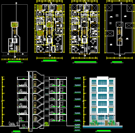 Edificio De Departamentos DWG Block for AutoCAD – Designs CAD