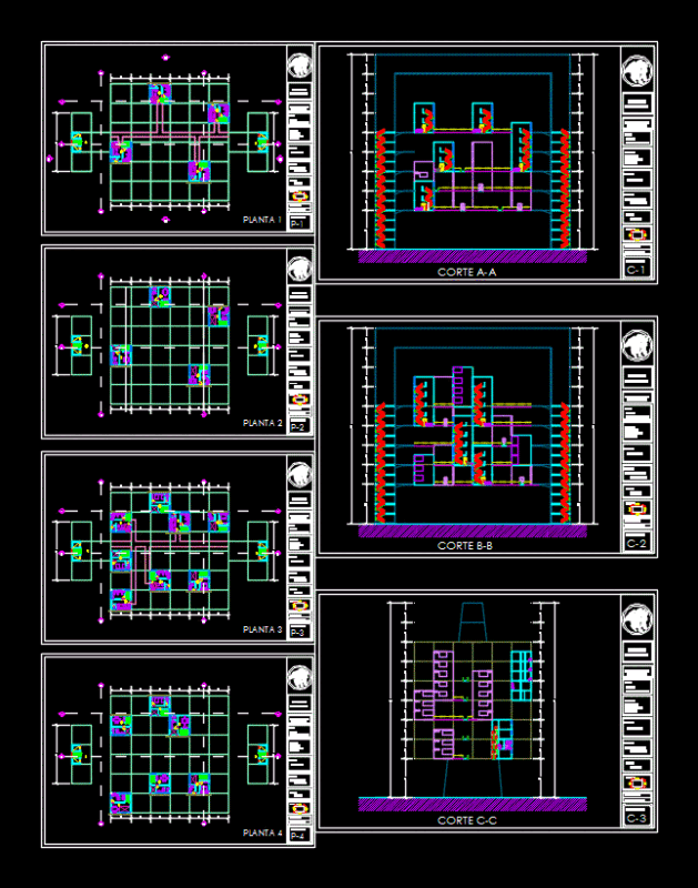 Edificio Multifamiliar DWG Block for AutoCAD