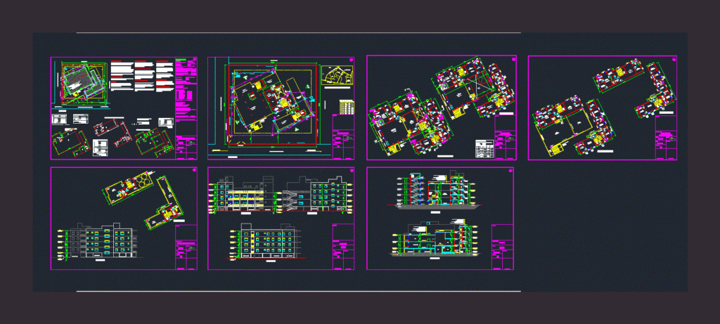 Educational Building DWG Elevation for AutoCAD