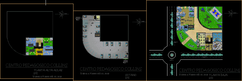Educational Center, Pedagogy Center or Student Center 2D DWG Plan for AutoCAD