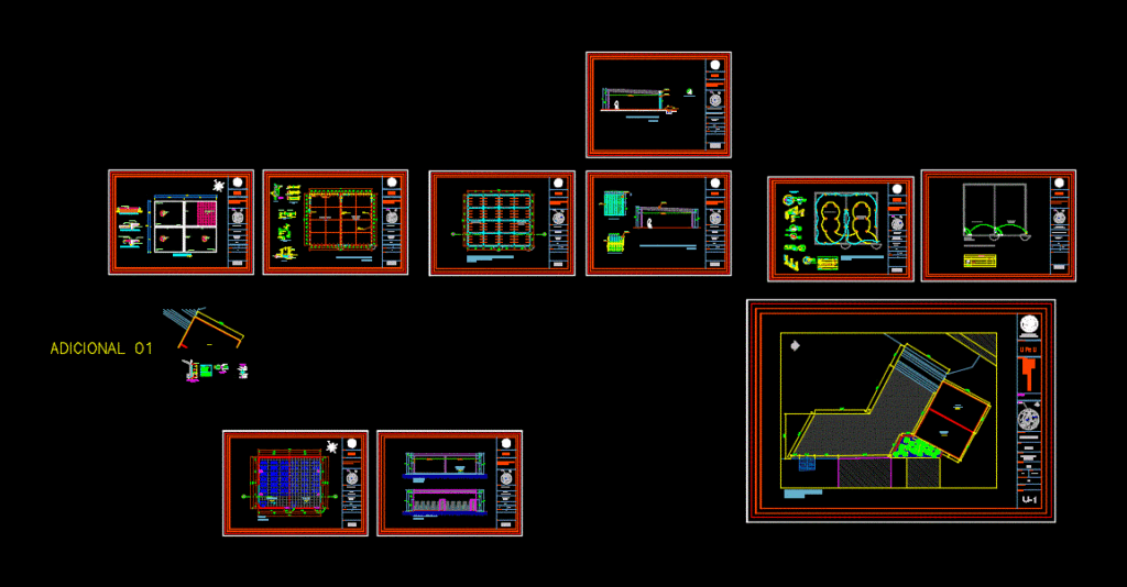 Educational Classrooms Drywall ZIP CAD Drawing